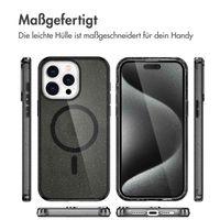 imoshion Sparkle Back Cover mit MagSafe Apple iPhone 15 Pro - Glitter Schwarz