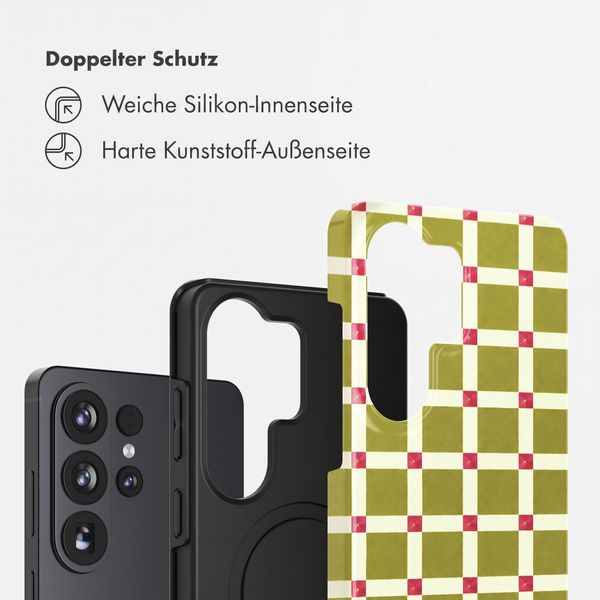 Selencia Vivid Back Cover Samsung Galaxy S26 Ultra - Check This Olive