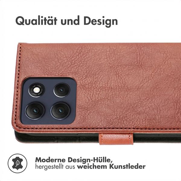 imoshion Luxuriöse Klapphülle Motorola Moto G86 - Braun
