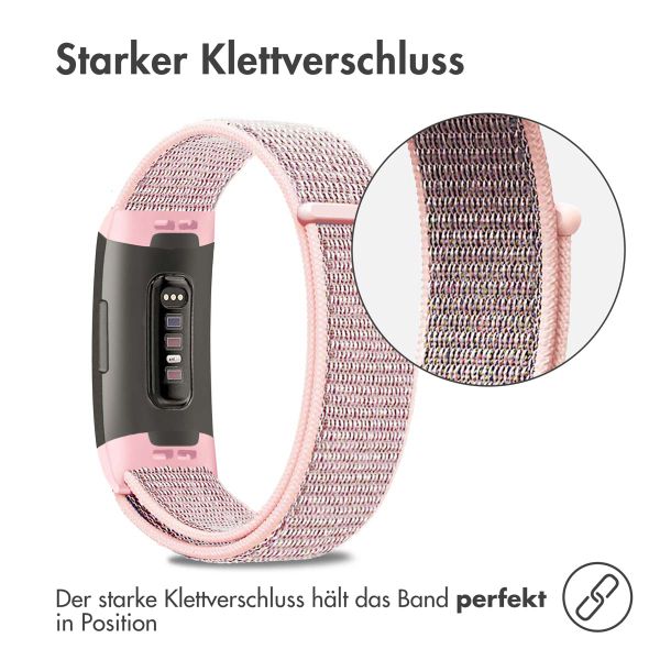 imoshion Nylonarmband für das Fitbit Charge 3 / 4 - Rosa