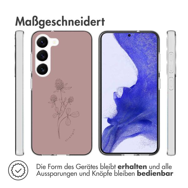 imoshion Design Hülle für das Samsung Galaxy S23 Plus - Floral Pink