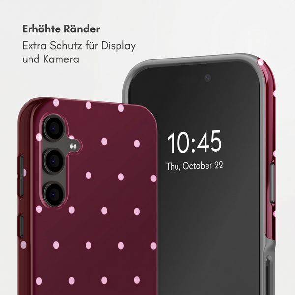 Selencia Vivid Back Cover Samsung Galaxy S24 FE - Happy Dots Burgundy