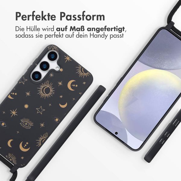 imoshion Silikonhülle design mit Band für das Samsung Galaxy S25 Plus - Sky Black