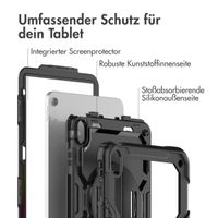 Accezz Robustes Back Cover mit Schultergurt Apple iPad 11 (2025) 11 Zoll A16 / iPad 10 (2022) 10.9 Zoll - Schwarz