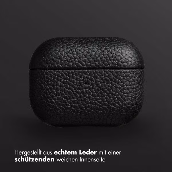 Accezz Echtes Leder Case Apple AirPods Pro 2 - Schwartz