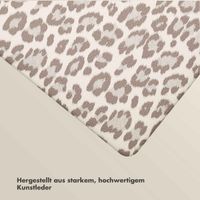 Selencia Sabi Laptop Cover Leopardenmuster Apple MacBook Pro 14 Zoll (2021 / 2023 M3 chip / 2024 M4 chip / 2025 M5 chip) - Soft Ivory