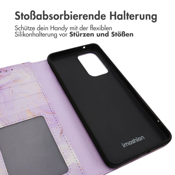 imoshion ﻿Design Klapphülle für das Samsung Galaxy A53 - Purple Marble