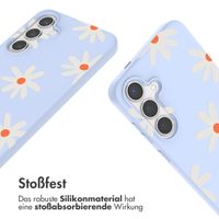 imoshion Silikonhülle design mit Band für das Samsung Galaxy S24 Plus - Lila Flower Distance