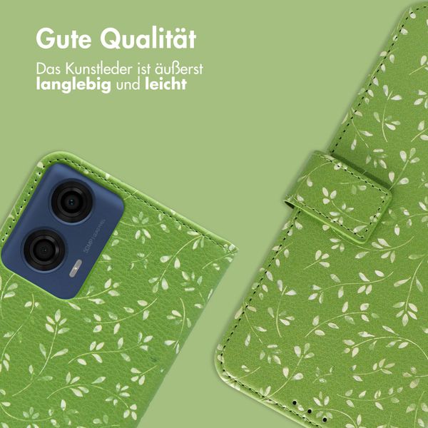 imoshion Design Klapphülle Motorola Moto G04 / G24 - Green Flowers