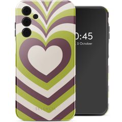 Selencia Vivid Back Cover Samsung Galaxy A15 (5G) - Double Hearts Plum Fern