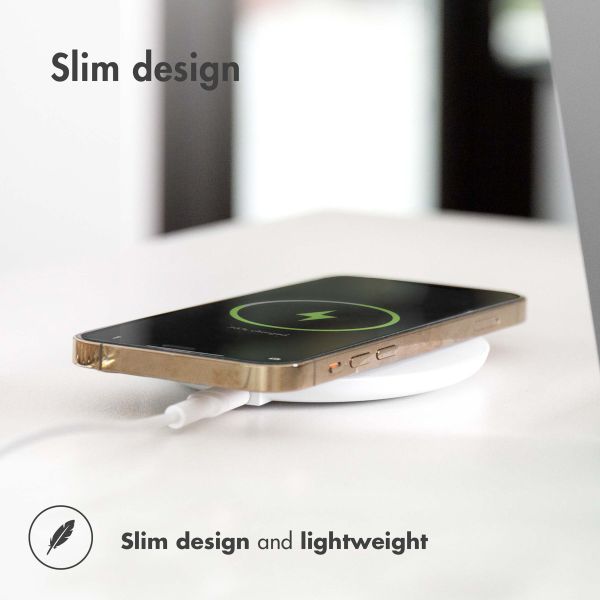 Accezz Qi Soft Touch Wireless Charger - Kabelloses Ladegerät - 10 Watt - Weiß