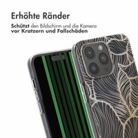imoshion Design Hülle Apple iPhone 15 Pro Max - Golden Leaves Transparent