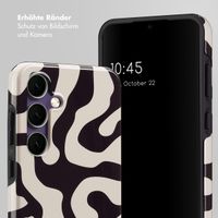 Selencia Vivid Tough Back Cover für das Samsung Galaxy S24 FE - Art Wave Black