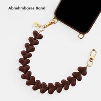 Selencia Lova Herz-Handgelenkbande - Chocolate Brown