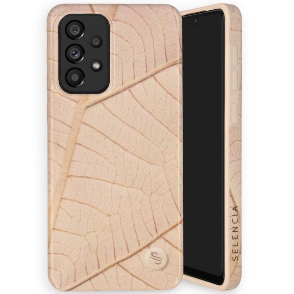 Selencia Aurora Fashion Back Case für das Samsung Galaxy A33 - ﻿Strapazierfähige Hülle - 100 % recycelt - Earth Leaf Beige