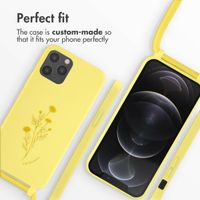 imoshion SilikonHülle design mit Band Apple iPhone 12 (Pro) - Flower Yellow