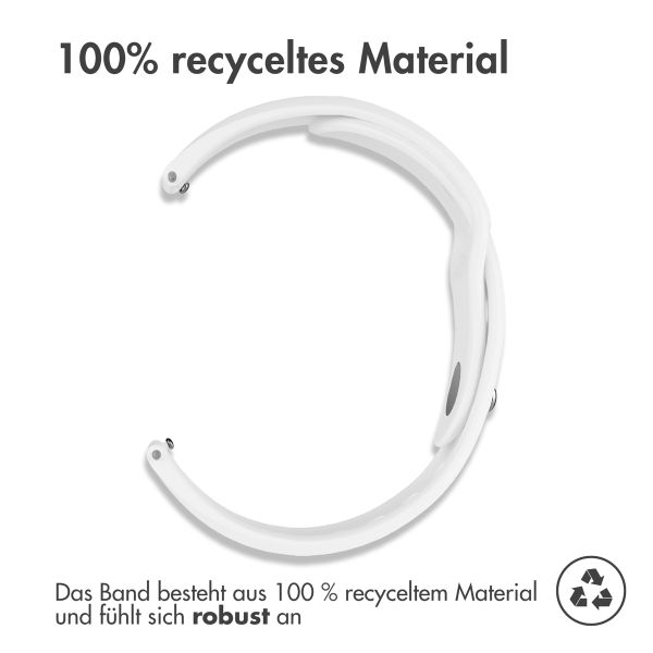 imoshion Silikon Sportarmband - Universelle 18 mm Anschluss - Weiß - Garmin Vivoactive 4s (40mm)