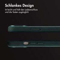 Accezz Vintage Leather Magsafe Backcover Apple iPhone 15 - Smokey Green