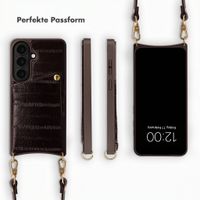 Selencia Nova Echtleder Backcover mit Kartenhalter Samsung Galaxy S26 - Dark Chocolate