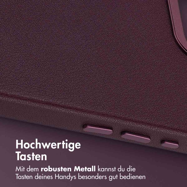 Accezz MagSafe Leather Backcover Apple iPhone 16e - Heath Purple