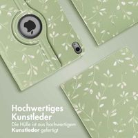 imoshion 360° drehbare Design Klapphülle für das iPad 10 (2022) 10.9 Zoll - Green Flowers