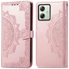 imoshion Mandala Klapphülle Motorola Moto G54 - Rosé gold