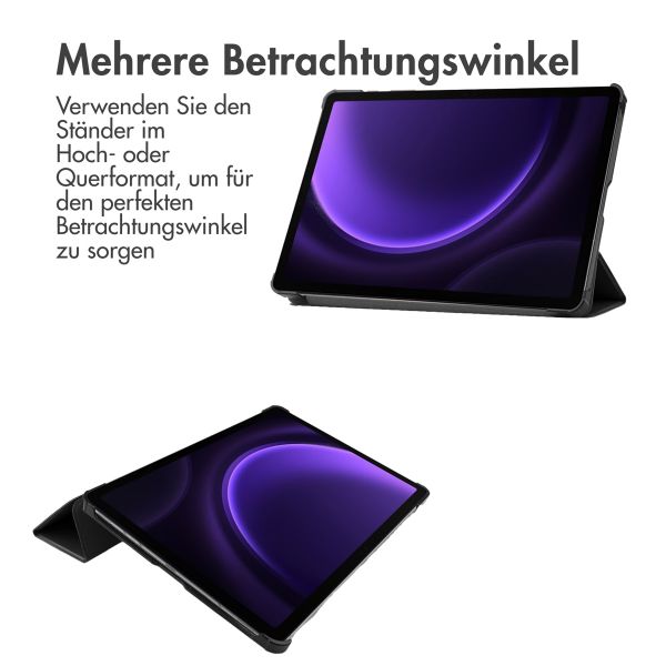 imoshion Trifold Klapphülle für das Samsung Tab S9 FE 10.9 Zoll / Tab S9 11.0 Zoll - Schwarz