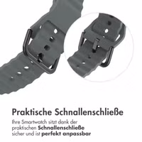 imoshion Wave Silikonarmband für das  Samsung Galaxy Watch 4 / 5 / 6 / 7 / FE (20 mm) - Dunkelgrau