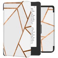 imoshion Design Slim Hard Case Klapphülle für das Tolino Shine 4 - White Graphic