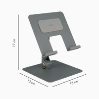 Accezz Faltbarer Tablet-Ständer für den Schreibtisch - Halterung für Tablet / 13 Zoll Laptop - Silber