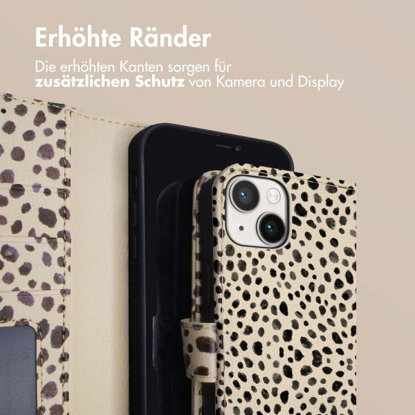 imoshion Design Klapphülle Apple iPhone 14 - Black And White Dots