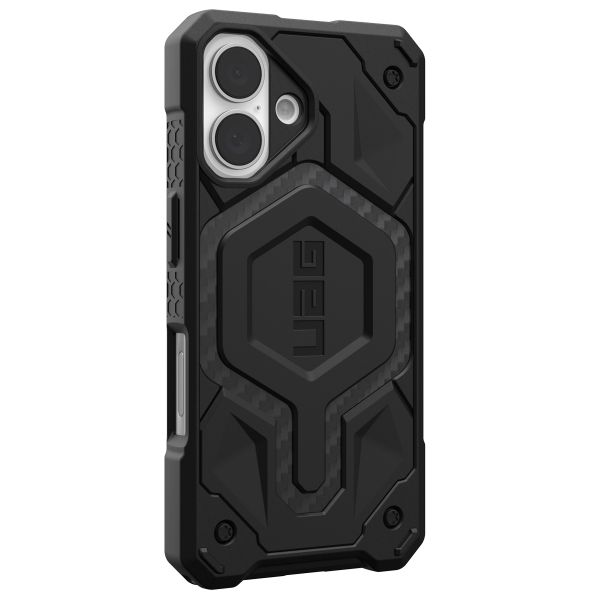 UAG Monarch Backcover für das Apple iPhone 16 - Carbon Fiber