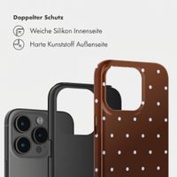 Selencia Vivid Back Cover Apple iPhone 15 Pro - Happy Dots Chocolate