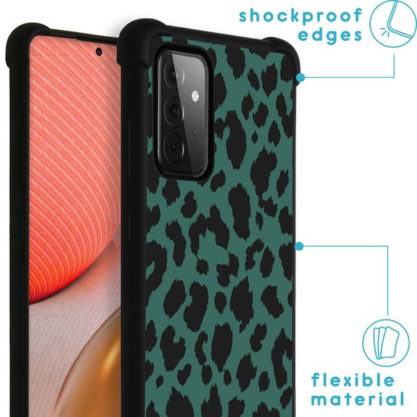 imoshion Design Hülle mit Band für das Samsung Galaxy A72 - Panther Illustration