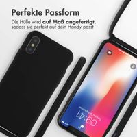 imoshion Silikonhülle mit Band für das iPhone X / Xs - Schwarz