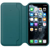 Apple Leather Folio Klapphülle Apple iPhone 11 Pro - Peacock