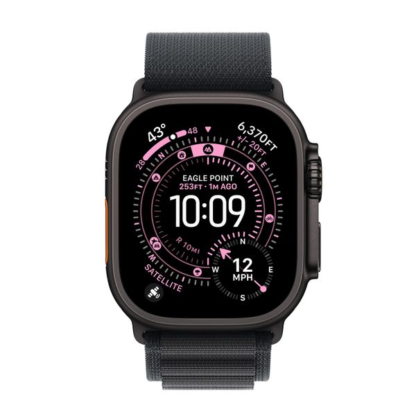 Apple Alpine Loop Armband für  Apple Watch | 44/45/46/49 mm - Größe L - Black / Black Titanium