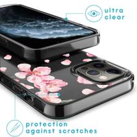 imoshion Design Hülle iPhone 12 (Pro) - Blume - Rosa