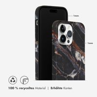 Selencia Aurora Fashion Back Case für das iPhone 14 Pro Max - ﻿Strapazierfähige Hülle - 100 % recycelt - Schwarzer Marmor