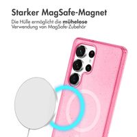 imoshion Sparkle Back Cover mit MagSafe Samsung Galaxy S25 Ultra - Glitzer Rosa