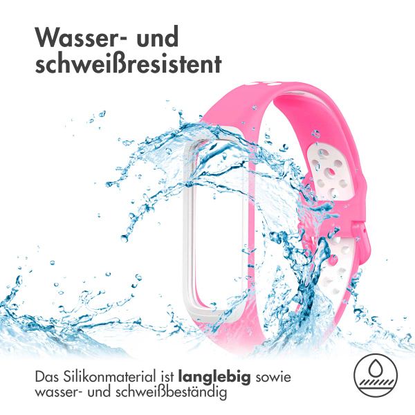 imoshion Silikonband Sport für das Samsung Galaxy Fit 2 - Rosa / Weiß