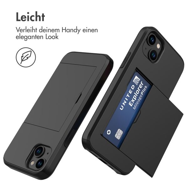 imoshion Backcover mit Kartenfach Apple iPhone 15 Plus - Schwarz