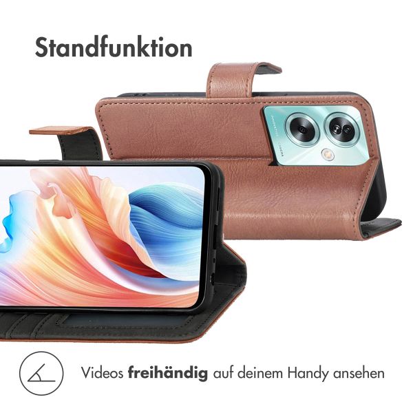 imoshion Luxuriöse Klapphülle Oppo A79 - Braun