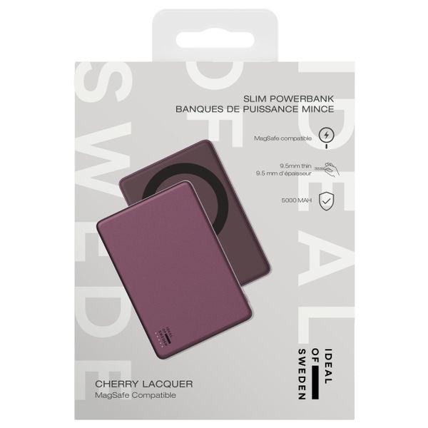 iDeal of Sweden Slim MagSafe Powerbank 5.000 mAh - Kabellose Powerbank - Cherry Lacquer