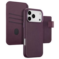 Accezz 2-in-1 Klapphülle aus Leder mit MagSafe Apple iPhone 17 Pro Max - Heath Purple