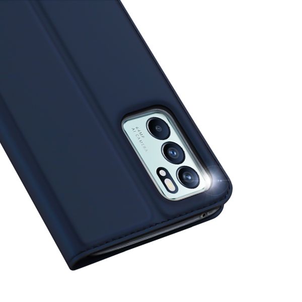 Dux Ducis Slim TPU Klapphülle für das Oppo Reno 6 5G - Dunkelblau