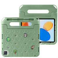 imoshion Kindersichere Schutzhülle mit abnehmbaren Ansteckern Apple iPad 11 (2025) 11 Zoll A16 / iPad 10 (2022) 10.9 Zoll - Olive Green
