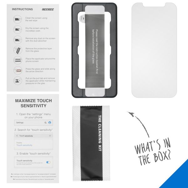 Accezz Glass Screenprotector + Applicator Apple iPhone 12 Pro Max