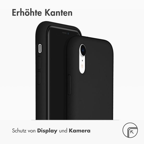 Accezz Liquid Silikoncase iPhone Xr - Schwarz