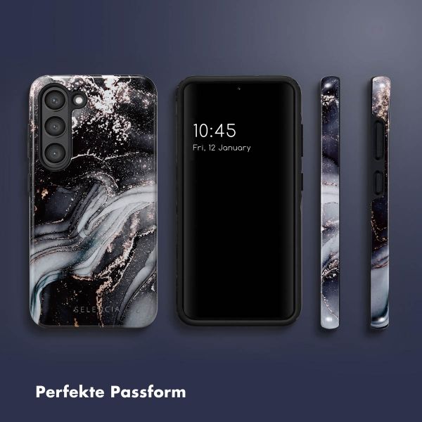 Selencia Vivid Back Cover Samsung Galaxy S23 - Chic Marble Black